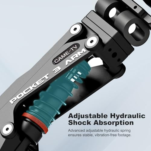 Came-TV Motorcycle Action Camera Mount Stabilizer, Handlebar Mount Shock Absorber Arm for Bike/Bicycle/Motorcycle/Motor, Camera Tube Mount Holder Compatible with DJI Osmo Pocket/Gopro/Insta360/Phone - Image 2