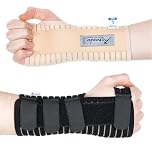Actesso Breathable Wrist Support Brace Splint - Ideal for Carpal Tunnel, Sprains, and Tendonitis (Black, Large, Right Hand)