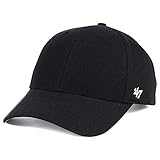 '47 Blank Classic MVP Cap, Adjustable Plain Structured Hat for Men and Women – Black