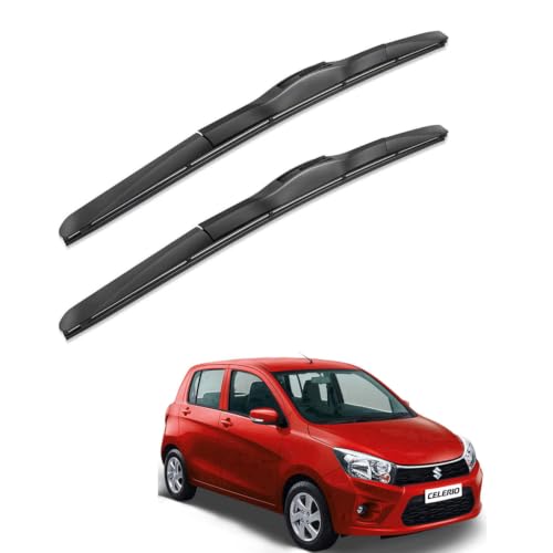 Image of Oshotto Frameless (O.E.M Type) Wiper Blades Compatible with Maruti Suzuki Celerio /Celerio X (21 inch / 14 inch)