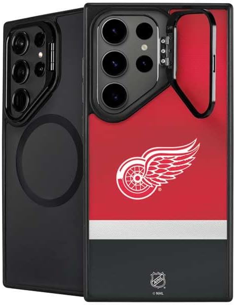 Skinit Kickstand Phone Case Compatible with Galaxy S25 Ultra - Officially Licensed NHL Detroit Red Wings Home Jersey Design