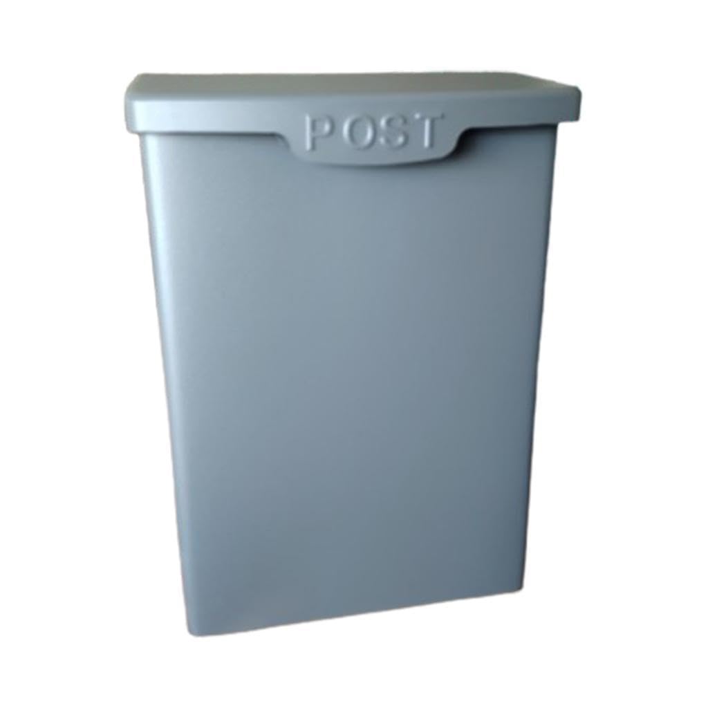 Drop Box with Lock Letter Box Wall Mounted Mailbox for Gate Porch Decoration Gray Blue-image-47