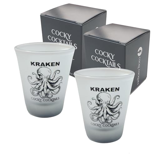 The Spice Specialist Cocky Cocktails - Bicchierini da shot dritti Kraken Rum (confezione da 2)