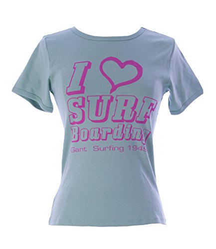 GANT Women's Love Surfboarding Crewneck T-Shirt Medium Green