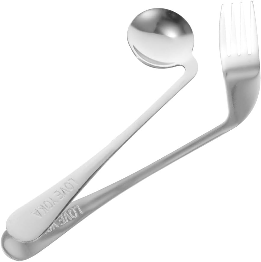 1 Set Elbow Fork Spoon Curved Spoon Dinner Fork Small Forks