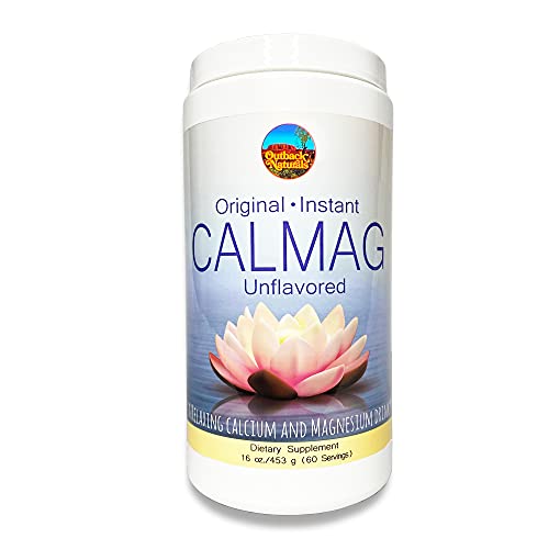 Outback Naturals CalMag, High Absorption 2:1 Calcium and Magnesium Citrate Powder Supplement; Promotes Stress Relief, Sleep & Bone Health (Unflavored 16.5 oz.)