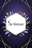 soriana natalini  Soriana: Taccuino personalizzato con il nome Soriana  Regalo di compleanno per moglie, mamma, sorella, figlia ...  Foglie blu  110 pagine a righe, Piccolo formato 6x9 pollici (15,24 x 22,86 cm)