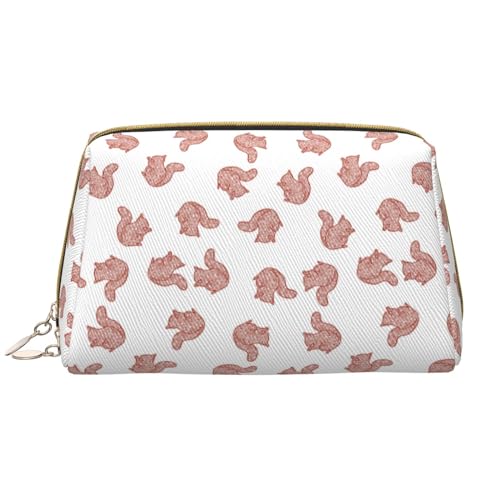 VOSERY Bolsa de maquillaje, bolsas de cosméticos, bolsa de aseo de viaje para mujer, organizador de bolsa de maquillaje de gran capacidad, bolsa de maquillaje minimalista y bonita de ardilla, bonita