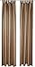 Produktbild Meradiso® Vorhangschal-Set, 2-teilig, in edler Wildseiden-Optik (braun mit Schlaufen, ca. B 135 x L 245 cm)