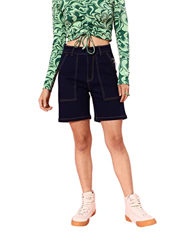 Image of Dolce Crudo Women's Regular High Rise Stretchable Denim Shorts