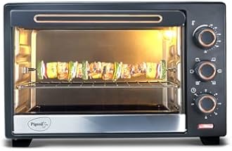 Pigeon Electric Oven (12383) 20 Liters OTG with Grill and Rotisserie, Oven Toaster and Grill for Grilling and Baking Cakes (Grey)