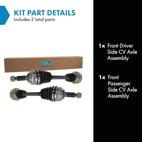 Image of TRQ Front Driver & Passenger Side CV Axle Assembly Set for 92-96 Lexus ES300 92-96 Toyota Camry 99-03 Lexus RX300 FWD with Bolt-on Style Inboard Joint