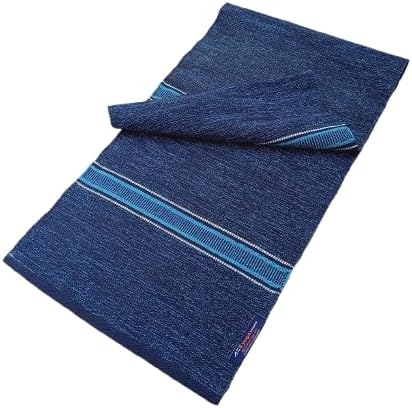 100% Cotton Yoga MAT Supreme Quality, (Handloom Product - Organic & ECO Friendly) NAVY BLUE & TURQOUISE