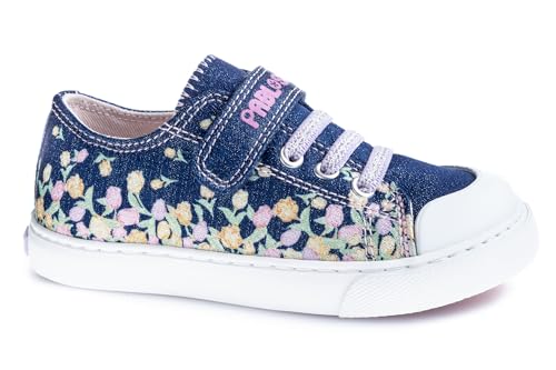 Basket Pablosky Fille 976420 : tennis en cuir pour enfant et chaussure de sport