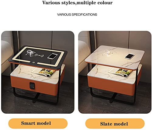 Petite table d'appoint connectée et meuble de chevet avec chargeur pour chambre - 6