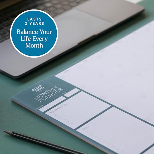 A3 Monthly Planner Desk Pad by Clear Mind Concepts® - 24 Undated Tear-Off Sheets - Thick 160gsm Paper - Monthly Desk Pad Organiser with to-Do List & Notes for Home, Office and Study - Image 4