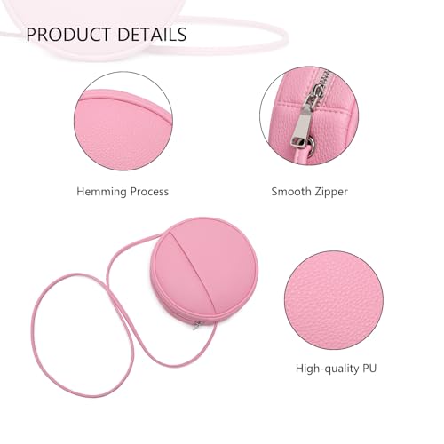 Image of Circle Crossbody Bag for Women NYLON Circle Purse with Zipper Adjustable Knot Shoulder Straps