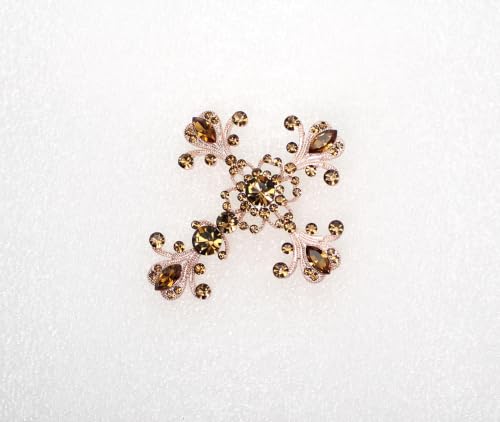 Image of Faship Gorgeous Rhinestone Crystal Cross Crucifix Pin Brooch