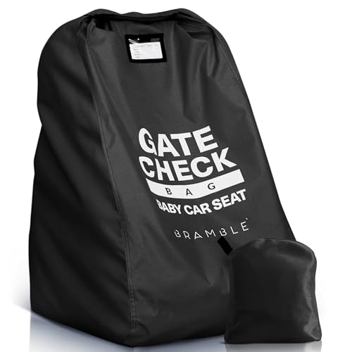 Bramble - Bolsa de viaje para asiento de coche, ideal para facturación en avión - Funda para asiento de coche en aeropuerto - Bolsa de transporte protectora resistente al agua (Negro)