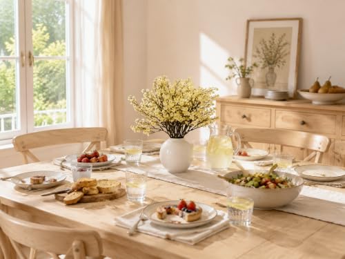 Image of Mandy's 6 Bundles Artificial Light Yellow Baby's Breath Flowers