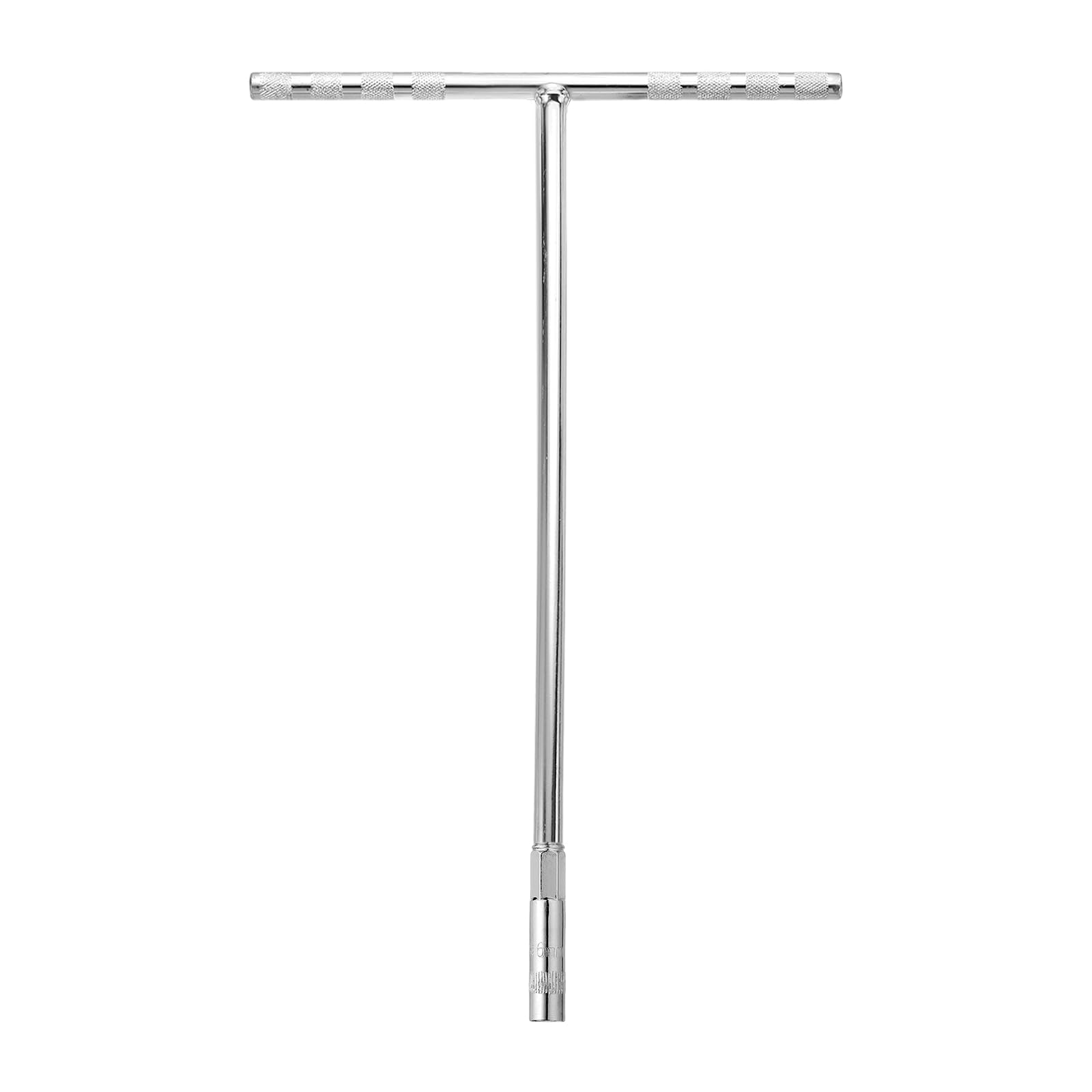 sourcing map T-Handle Wrench Socket, 6-Point Steel Metric Socket Wrench (6mm) with Long Reach for Motorcycle Bicycle Car Repair, Silver