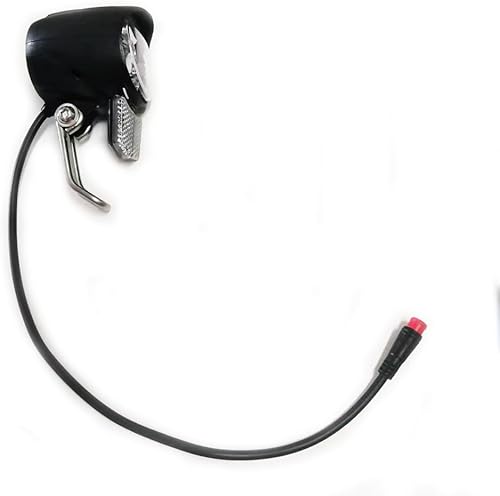 Miniatura 3 de Faro eléctrico para bicicleta de noche, luz delantera LED, adecuada para 24 V, 36 V, 48 V, controlador de batería, impermeable, conector macho de 2