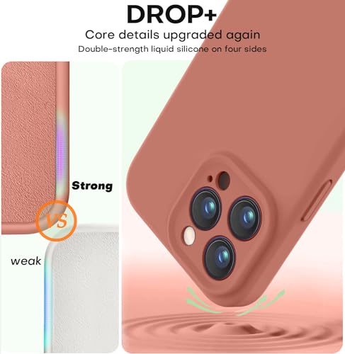 Vooii Compatible with iPhone 15 Pro Max Case, Upgraded Premium Silicone, [Camera Protection] [Soft Anti-Scratch Microfiber Lining] Shockproof Phone Case for iPhone 15 Pro Max 6.7 inch - Caramel - image 4