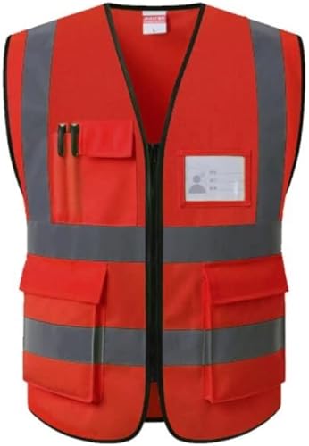Miniatura 6 de Habrur Chaleco de seguridad, chaleco de seguridad, chaleco de seguridad reflectante de alta visibilidad, chaleco reflectante para correr al aire