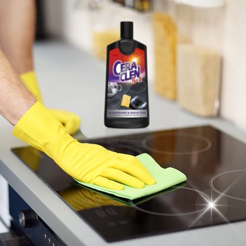 Ceraclen Reiniger & Pfleger für Glaskeramik- und Induktionskochfeld sowie Edelstahl – Reinigung, Glanz & Pflege – 1 x 200 ml 6