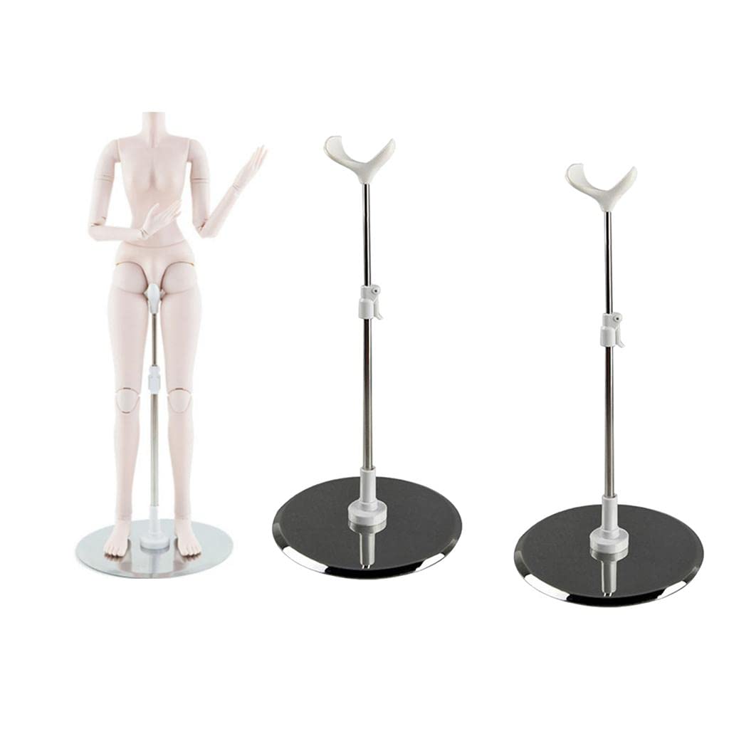 2PCS 1/3 1/4 BJD Doll Display Stand Soporte de material acero Inoxidable