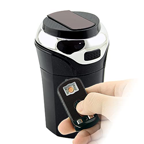 StoreBao Creative Car Ashtray With Lighter (Classic Silver)