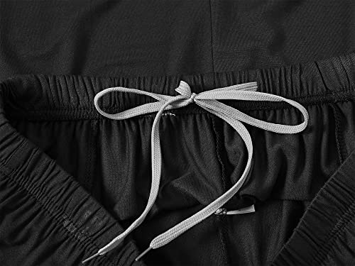 MoFiz Mens Pajamas Set Sleepwear Sleep Shirt and Shorts Pajama Set Lightweight Soft Mens Pjs Lounge Set with Pockets4