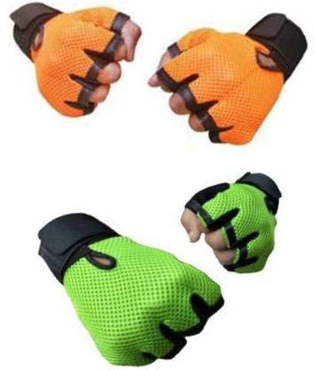 5 O CLOCK SPORTS Combo Leather Netted Gym Gloves Pack of 2 Pair (Orange & Green) Gym & Fitness Gloves (Multicolor) (B08FCGWQCC) Amazon Price History, Amazon Price Tracker