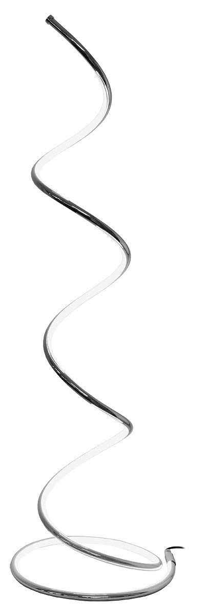 Febland Silver Led Chrome Spiral Floor Lamp,
