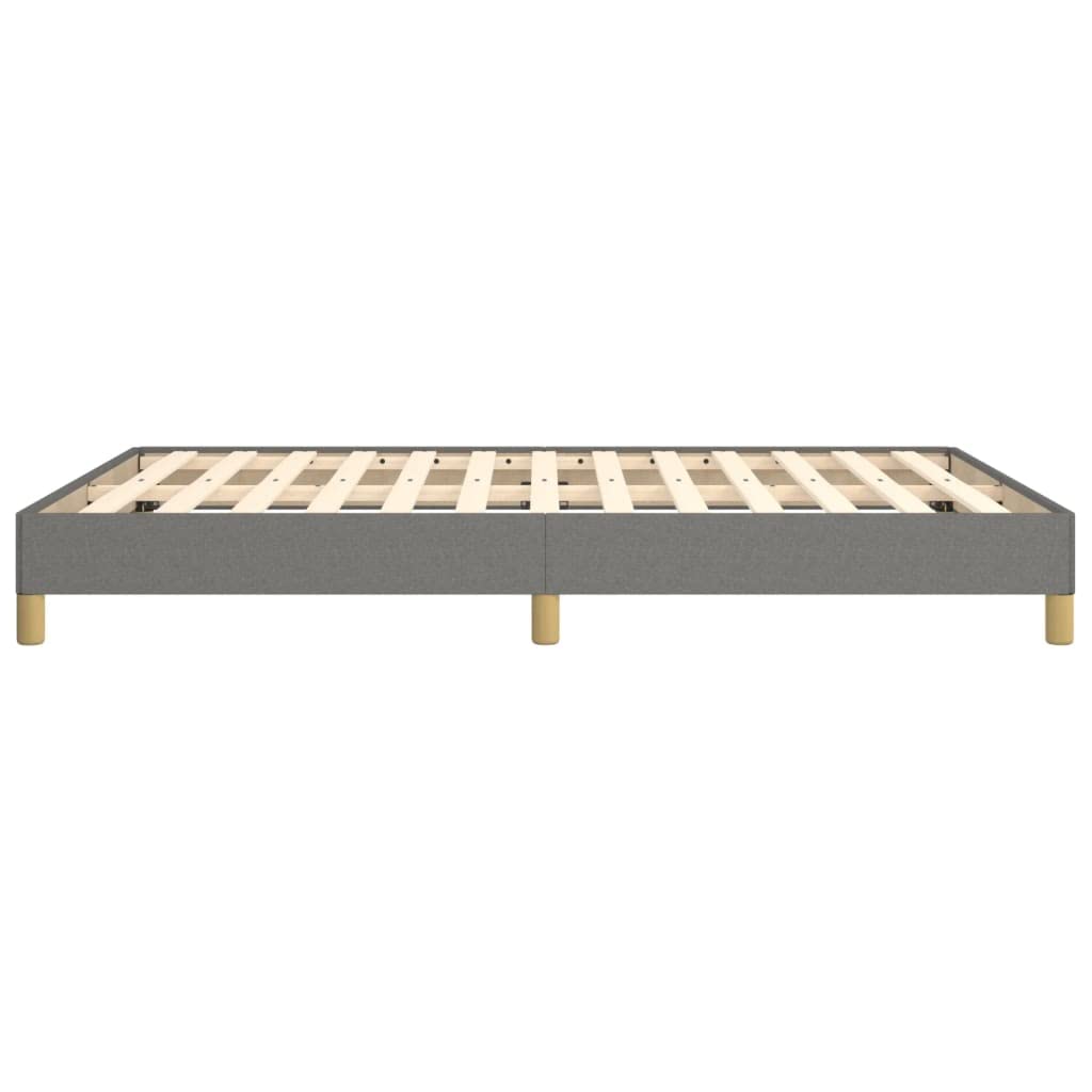 vidaXL Estructura de Cama Matrimonial Somier Tapizado Dormitorio Base Habitación Muebles Mobiliario Cuarto Descanso de Tela Gris Oscuro 140x200 cm