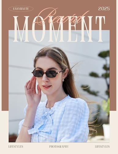 EASYHAUTE Rectangle Sunglasses for Women, 90s Retro Miu-Inspired Sun Glasses with UV 400, Vintage Rectangular Lenses4