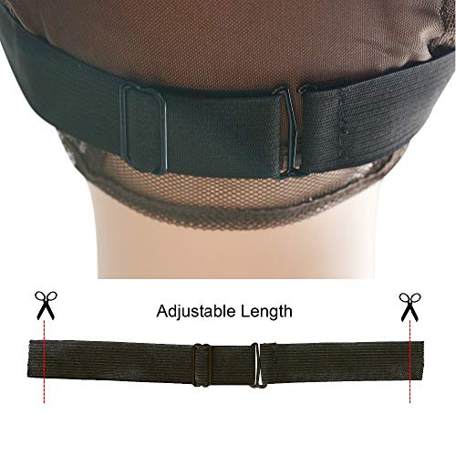 5pcs Black Adjustable Wig Band Straps Elastic Bands for Wigs Cap Accessories (2.5cm), 5 Count (Pack of 1) - Image 3
