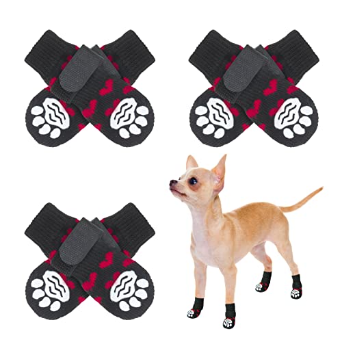 BEAUTYZOO Dog Anti-Slip Paw Grips Traction Pads, 36 Pcs Pads Dog Paw Protectors Toe Grip Pads, Non Slip Non-Skid for Small Medium Large Senior Dogs on Hardwood Floors, Injury Protection for Weak Paws