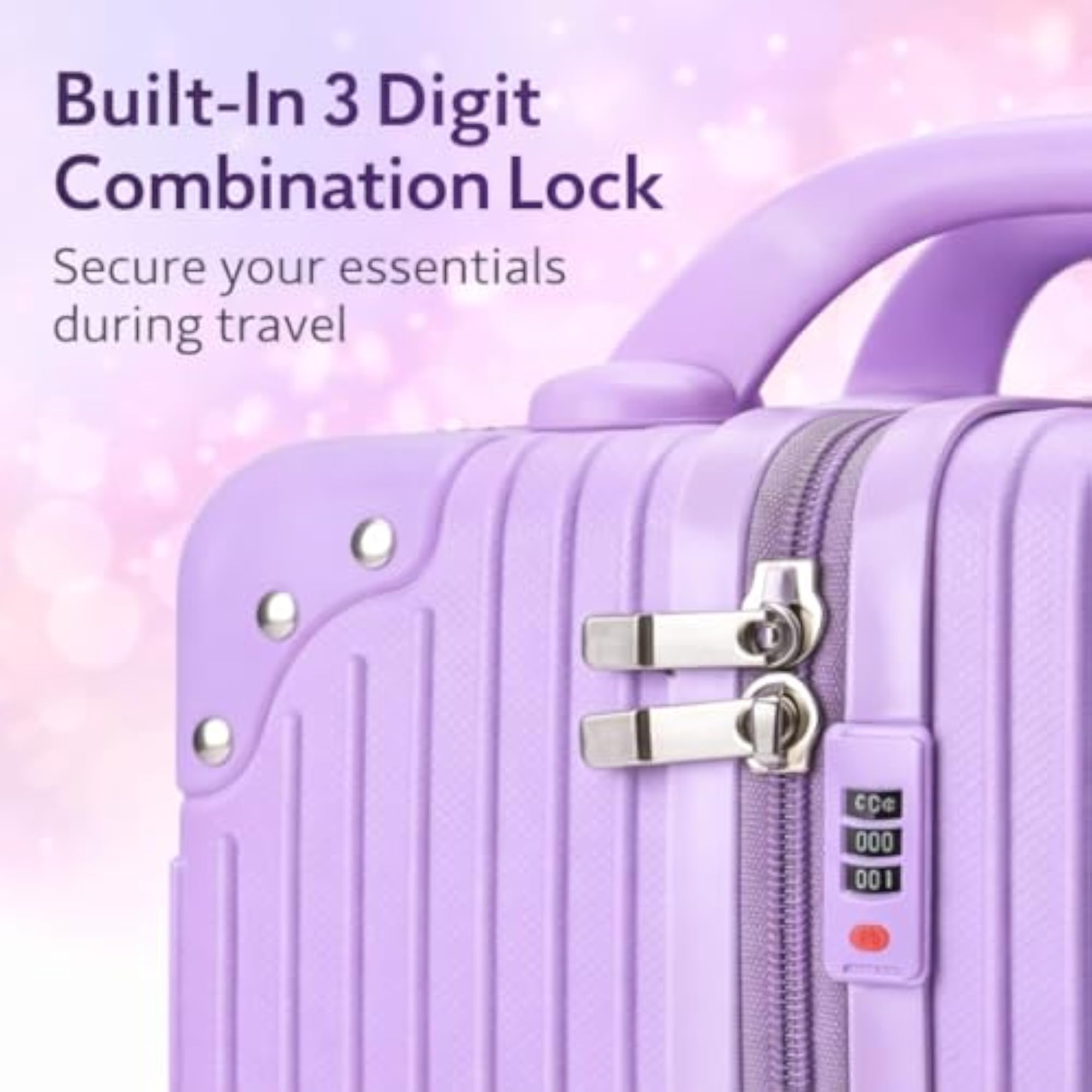 Premium ABS Hard Shell Makeup Vanity Travel Case for Women