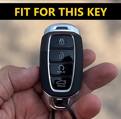 Image of SHOPOFLUX Metal Key Cover Compatible with Hyundai Verna | i20 Facelift N Line N8 Car 4 button smart key