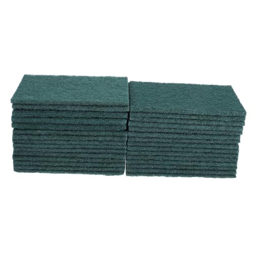 SOLUSTRE Non Scratch Dish Scrubbers 30pcs Reusable Scouring Pads Multi-Purpose Kitchen Cleaning Pads Cut to Fit Polyester Material for Dishes Appliances