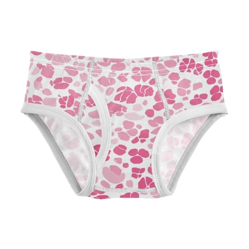 KLL Pink Glitter Leopard Print Toddler Boy Cotton Briefs Underwear Breathable Undies