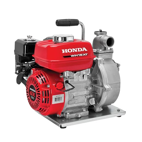 Honda WH15 1 1/2-Inch High Pressure Water Pump, Gas Powered Water Pump with 57psi Max Pressure, 98 Gallons per Minute Capacity, Commercial-Grade Engine, Easy Carry Handle (WH15XT2A)