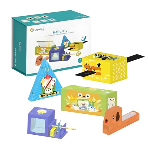 Image of Elecrow Crowbits Hello Kit Programming Learning Kit | 7 Module STEM Robotics Kit for Kids, Coding & Electronics Projects for Schools & Beginners | Interactive Hands-on Learning, Modular Design
