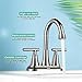 4 Inch Bathroom Faucets for Sink 3 Hole, Faucet for Bathroom Sink with Pop-up Drain & Supply Hoses, 2-Handle 360 Swivel Spout Stainless Steel Lead-Free, Centerset Faucet for Bathroom Vanity Lavatory