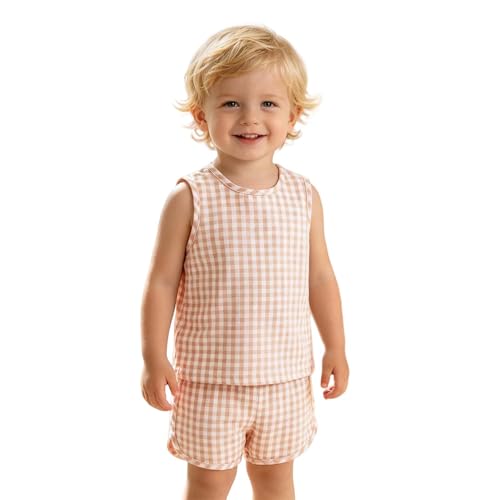 Conjunto de verano de dos piezas para jugar en el parque con shorts y top de niña