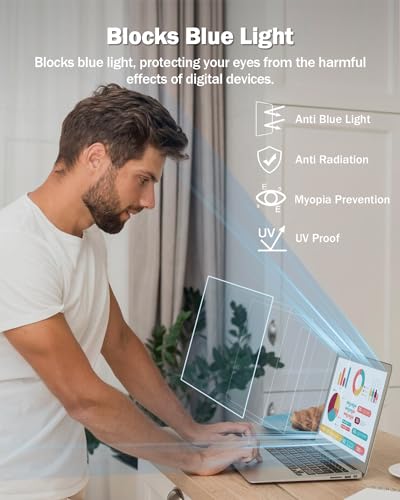 2-Pack 15.6 Inch Laptop Screen Protector -Blue Light and Anti Glare Filter, FORITO Eye Protection Blue Light Blocking & Anti Glare Screen Protector for 15.6? with 16:9 Aspect Ratio Laptop