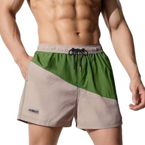 YINYOUYU Men's Swim Trunks Beach Shorts Quick Dry Bathing Suits