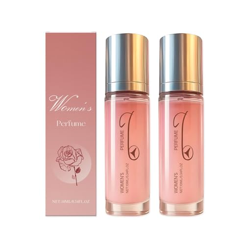 Rose Perfume For Women, Eau De Perfume for Women, Sweet Floral Women's Perfume with Rose, High Lasting Fresh Ladies' Perfume Convenient To Carry, Suitable For All Skin Types (10ml, 2PC)