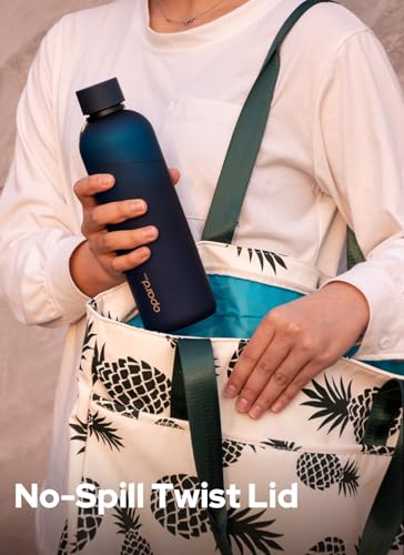 Image of Opard Slim Water Bottle 27oz, Dishwasher Safe Plastic Water Bottle BPA-Free, Leakproof Screw Top, Midnight Blue, Reusable for Travel School Sport Gym Hiking